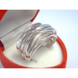Zaujímavý dámsky výrazný prsteň ródiovaný VPS58830 925/1000 8,30 g