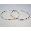 Ródiované dámske strieborné naušnice kruhy vzorované VAS634 925/1000 6,34 g