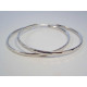 Ródiované dámske strieborné naušnice kruhy vzorované VAS634 925/1000 6,34 g