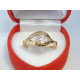 Pozlátený dámsky strieborný prsteň s kamienkom DPS52286 925/1000 2,86 g