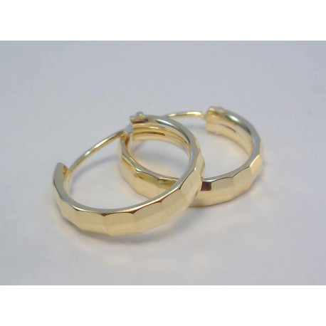 Pozlátené dámske strieborné naušnice kruhy DAS143 925/1000 1,43 g