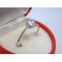 Dámsky ródiovaný strieborný prsteň číry kameň VPS53143 925/1000 1,43 g