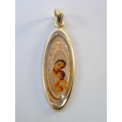 Zlatý medailón Panna Mária s Ježiškom VI109Z žlté zlato 14 karátov 585/1000 1,09g