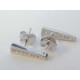 Napichovacie dámske strieborné naušnice s kamienkami ródium DAS134 925/1000 1,34g
