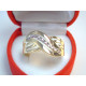 Zlatý dámsky prsteň vzorovaný viacfarebné zlato VP60214V 14 karátov 585/1000 2,14 g