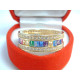 Výrazný dámsky zlatý prsteň žlté zlato farebné zirkóniky VP58551Z 14 karátov 585/1000 5,51 g