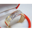 Kombinovaný dámsky zlatý prsteň s kamienkami VP62314V 14 karátov 585/1000 3,14g