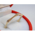Jemný dámsky prsteň žlté zlato číre kamienky VP53122Z 14 karátov 585/1000 1,22 g