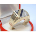 Pánsky zlatý prsteň vzorovaný DP70472V viacfarebné zlato 14 karátov 585/1000 4,72g