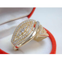 Dámsky zlatý prsteň žlté zlato kamienky zirkóna VP60277Z 14 karátov 585/1000 2,77 g
