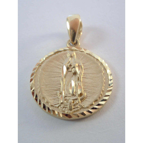 Zlatý medailón Panna Mária DI175Z žlté zlato 14 karátov 585/1000 1,75g