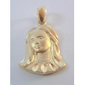Zlatý prívesok tvár Panny Márie DI115Z žlté zlato 14 karátov 585/1000 1,15g