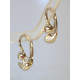 Detské zlaté naušnice kačičky biele zlato zirkónik VA119B 14 karátov 585/1000 1,19 g