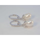 Strieborné visiace náušnice perla/zirkóny VAS354 925/1000 3,54g