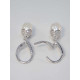 Strieborné visiace náušnice perla/zirkóny VAS354 925/1000 3,54g