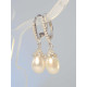Strieborné visiace náušnice perla/zirkóny VAS354 925/1000 3,54g