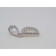 Strieborný prívesok písmeno D zirkóny VIS082 925/1000 0,82g