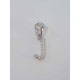 Strieborný prívesok písmeno J zdobený zirkónmi VIS051 925/1000 0,51g