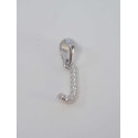 Strieborný prívesok písmeno J zdobený zirkónmi VIS051 925/1000 0,51g