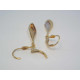 Strieborné pozlatené visiace náušnice  VAS271 viacfarebné striebro 925/1000 2,71g