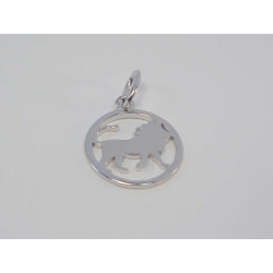 Strieborný medailón znamenie LEV VIS063 925/1000 0,63g