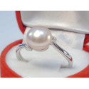 Strieborný prsteň s perlou VPS60254 925/1000 2,54g