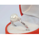 Strieborný prsteň s perlou a zirkónmi VPS61249 925/1000 2,49g