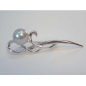 Strieborná perla zdobená sivou perlou VBS326 925/1000 3,26g