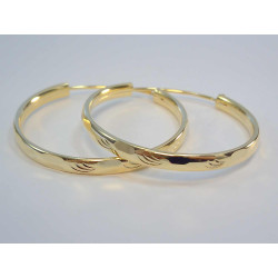 Strieborné pozlátené náušnice kruhy s jemným vzorom VAS305 925/1000 3,05g