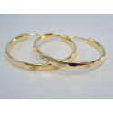 Strieborné pozlátené náušnice kruhy s jemným vzorom VAS305 925/1000 3,05g