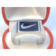 Ródiovaný pánsky strieborný prsteň NIKE VPS66561 925/1000 5,61 g