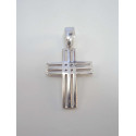 Ródiovaný strieborný prívesok krížik UNISEX VIS086 925/1000 0,86 g