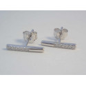 Strieborné napichovacie náušnice zdobené zirkónmi VAS067 925/1000 0,67g