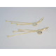 Strieborné pozlátené visiace náušnice s príveskom VAS307 925/1000 3,07g