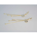 Strieborné pozlátené visiace náušnice s príveskom VAS307 925/1000 3,07g