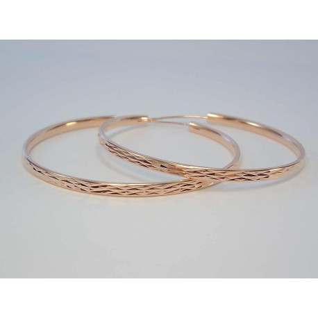 Strieborné pozlatené náušnice vzorované kruhy VAS522 925/1000 5,22g