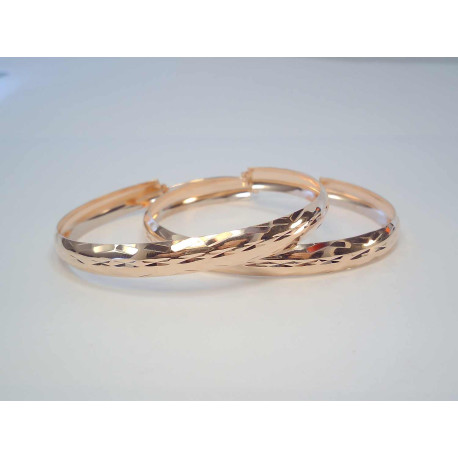 Strieborné pozlatené náušnice kruhy vzorované VAS888 925/1000 8,88g