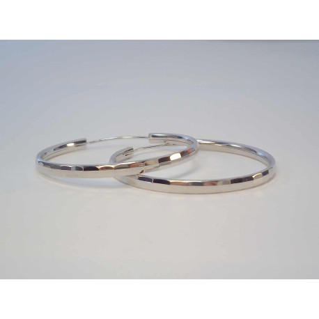 Strieborné náušnice kruhy vzorované VAS439 925/1000 4,39g