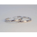 Dámske strieborné náušnice gravírované kruhy  VAS331 925/1000 3,31g