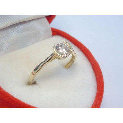 Jednoduchý dámsky zlatý prsteň s očkom žlté zlato VP51119Z 14 karátov 585/1000 1,19 g