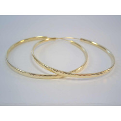 Strieborné pozlátené náušnice gravírované kruhy VAS677 925/1000 6,77g