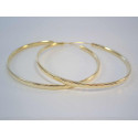 Strieborné pozlátené náušnice gravírované kruhy VAS677 925/1000 6,77g
