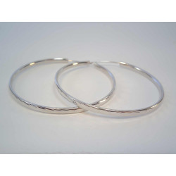 Strieborné náušnice gravírované kruhy VAS68 928/1000 6,80g