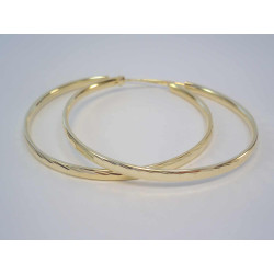 Strieborné pozlátené náušnice gavírované kruhy  VAS584 925/1000 5,84g