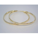 Strieborné pozlátené náušnice gavírované kruhy  VAS584 925/1000 5,84g
