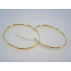Strieborné pozlátené náušnice gavírované kruhy  VAS584 925/1000 5,84g