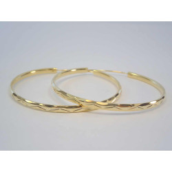 Strieborné pozlátené náušnice vzorované kruhy VAS534 925/1000 5,34g