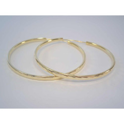 Strieborné pozlátené náušnice vzorované kruhy VAS672 925/1000 6,72g