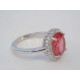 Strieborný prsteň červený oválny zirkón VAS53315 925/1000 3,15g