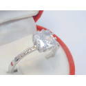 Strieborný prsteň zdobený brúseným zirkónom VAS60277 925/1000 2,77g